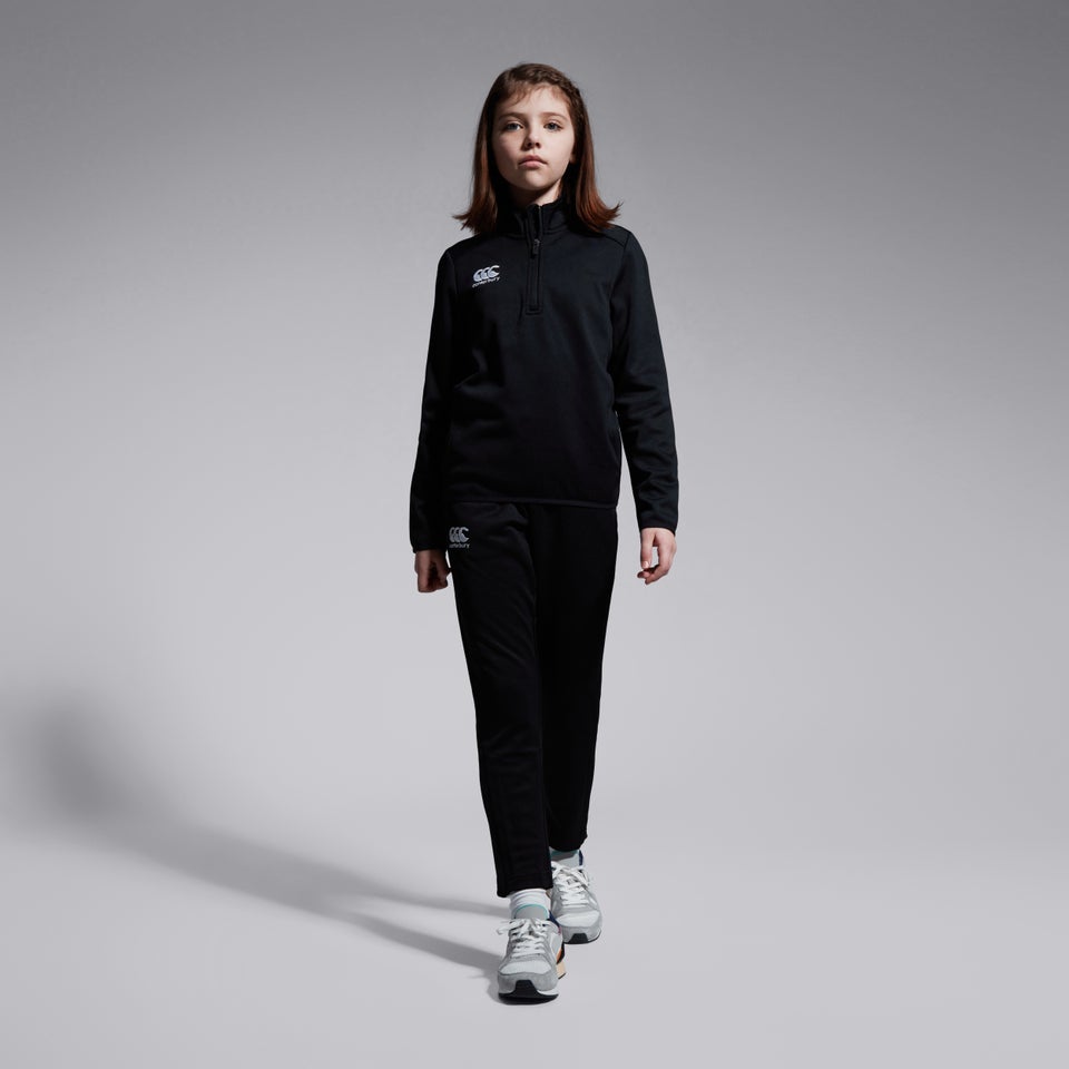 Junior Unisex Stretch Tapered Polyknit Pants Black