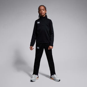 Junior Unisex Stretch Tapered Polyknit Pants Black