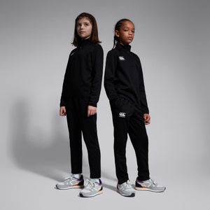 Junior Unisex Stretch Tapered Polyknit Pants Black