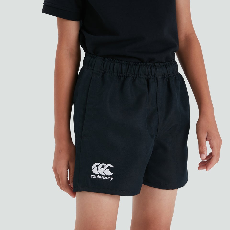 Junior Unisex Professional Polyester Short Black