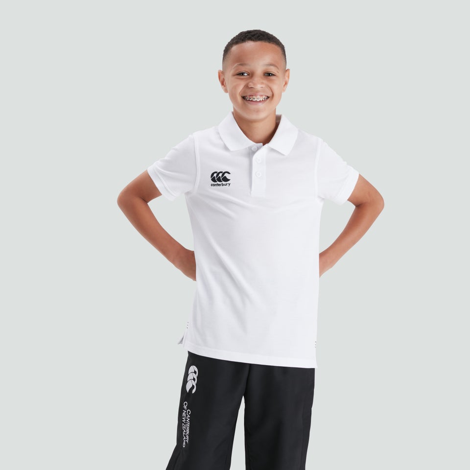 Junior Unisex Waimak Polo Shirt White