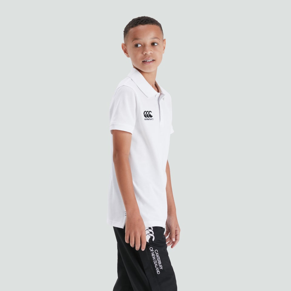 Junior Unisex Waimak Polo Shirt White