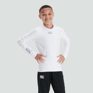 Junior Unisex Thermoreg Long Sleeved Top White