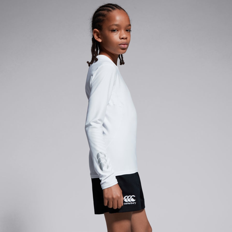 Junior Unisex Thermoreg Long Sleeved Top White