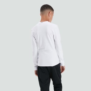 Junior Unisex Thermoreg Long Sleeved Top White
