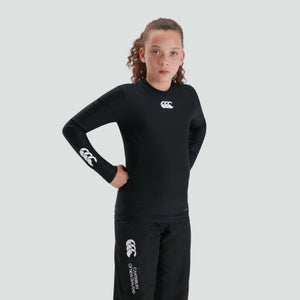 Junior Unisex Thermoreg Long Sleeved Top Black