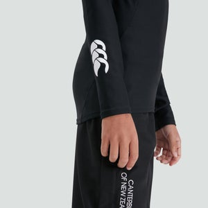 Junior Unisex Thermoreg Long Sleeved Top Black