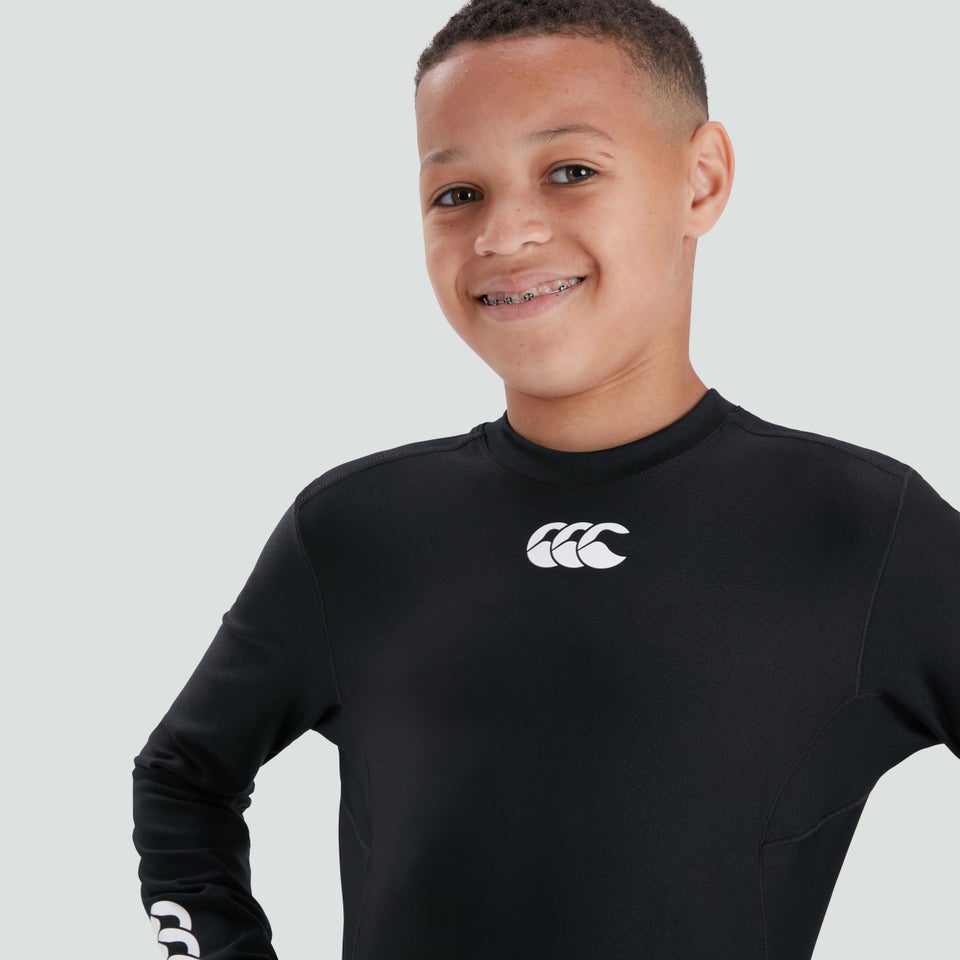 Junior Unisex Thermoreg Long Sleeved Top Black