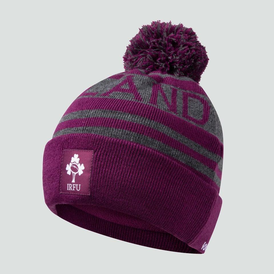 Adult Unisex Ireland Bobble Hat Purple