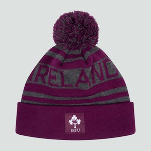 Adult Unisex Ireland Bobble Hat Purple