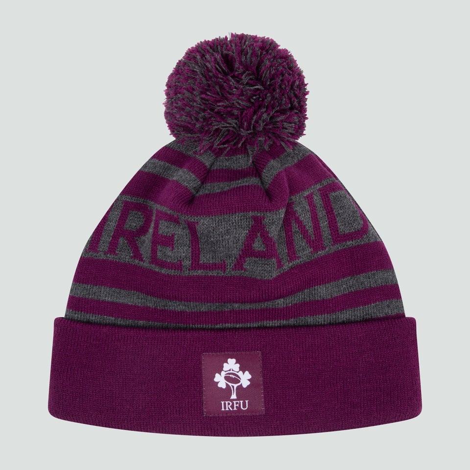 Adult Unisex Ireland Bobble Hat Purple