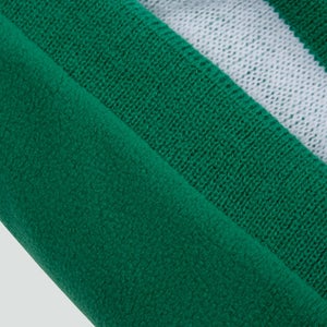 ADULT UNISEX IRELAND BOBBLE HAT GREEN/WHITE - ONE SIZE