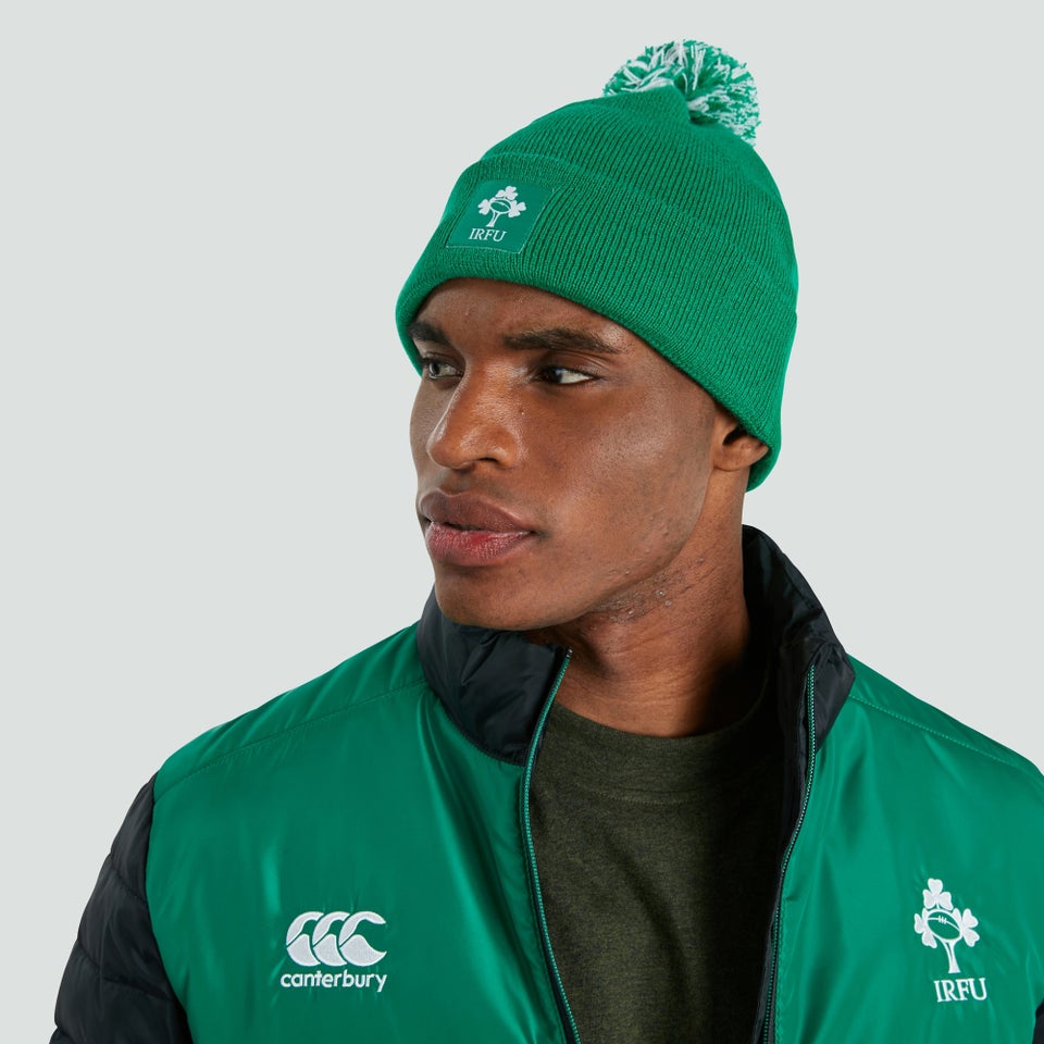 Adult Unisex Ireland Bobble Hat Green