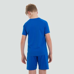 Junior Unisex Vapodri Poly Large Logo Tee Blue