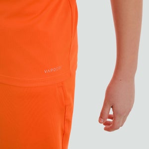 Junior Unisex Vapodri Poly Large Logo Tee Orange
