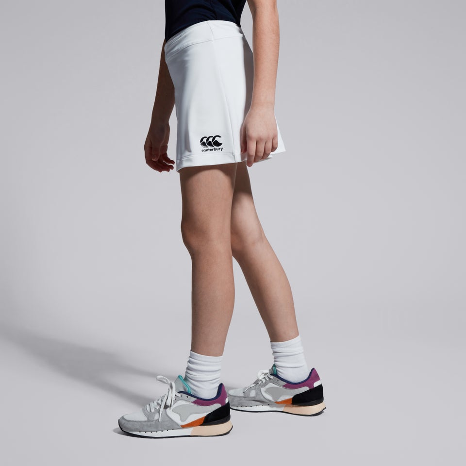 Junior Unisex Plain Skort White