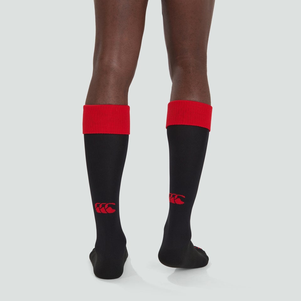 CANTERBURY TEAM CAP SOCK FLAG RED/BLACK