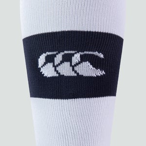 Adult Unisex Hooped Playing Socks Navy/White