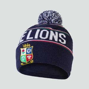 Adult Unisex British & Irish Lions Fleece Lined Bobble Hat Blue