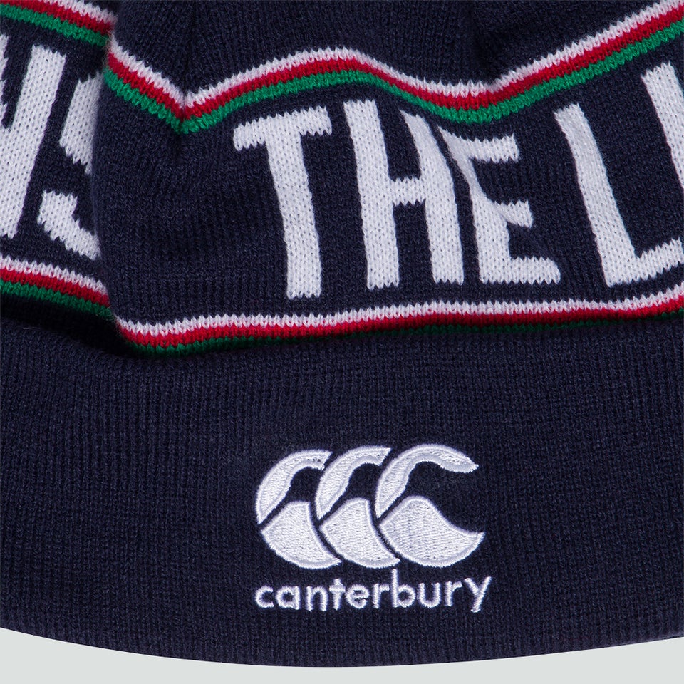 Adult Unisex British & Irish Lions Fleece Lined Bobble Hat Blue