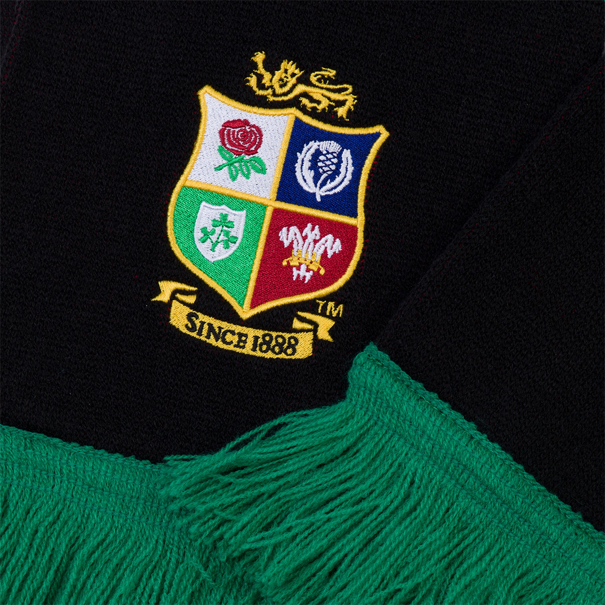 Adults Unisex British & Irish Lions Scarf Black