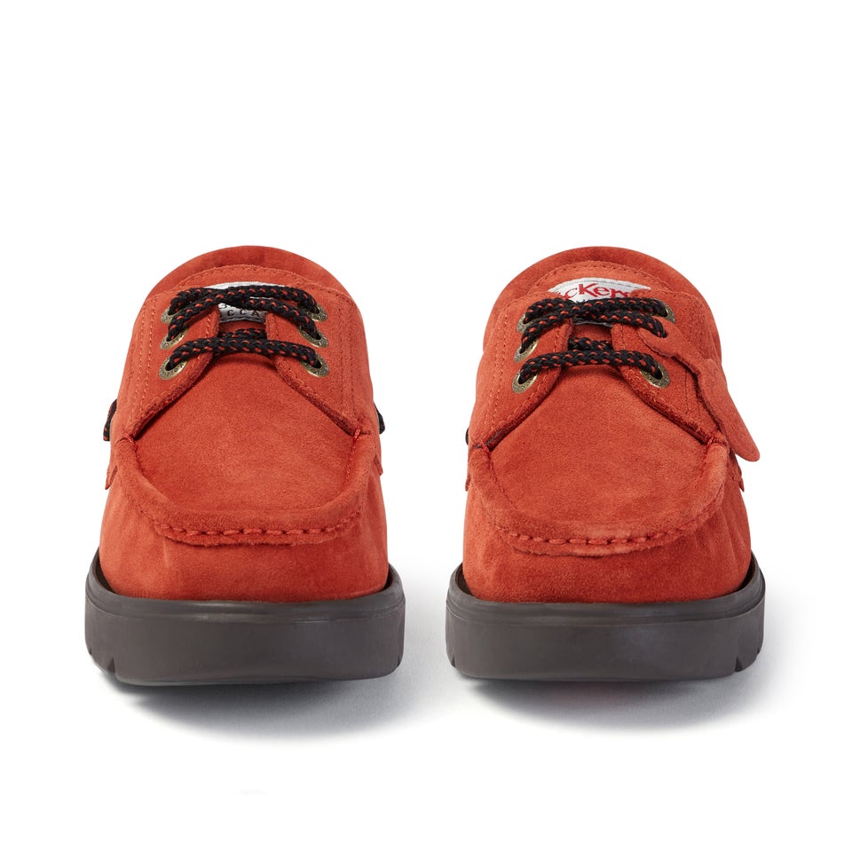 Adult Unisex Lennon Boatshoe Sued Red