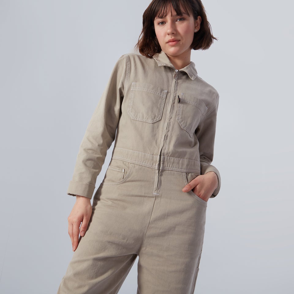 Women's Utility Boilersuit Beige