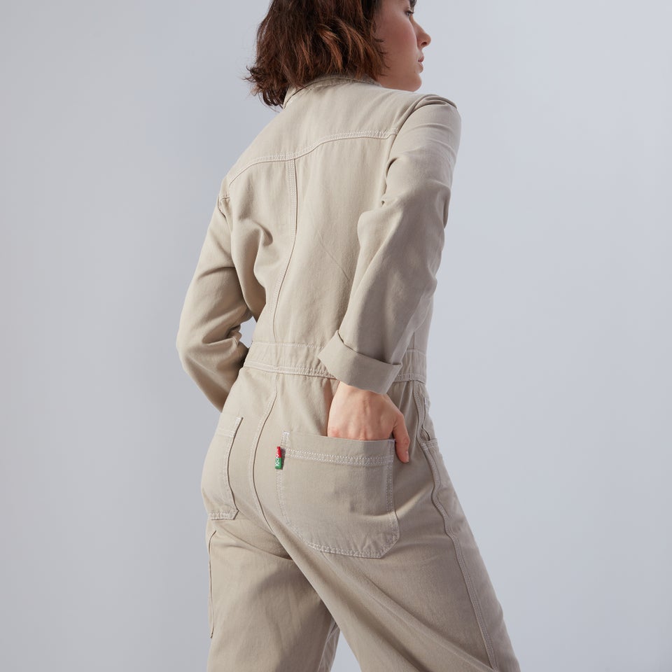 Women's Utility Boilersuit Beige