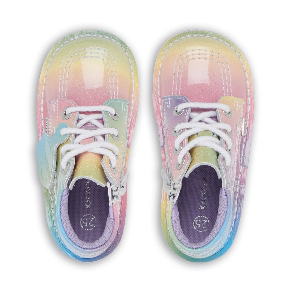 Infant Girls Kick Hi Patent Leather Multi