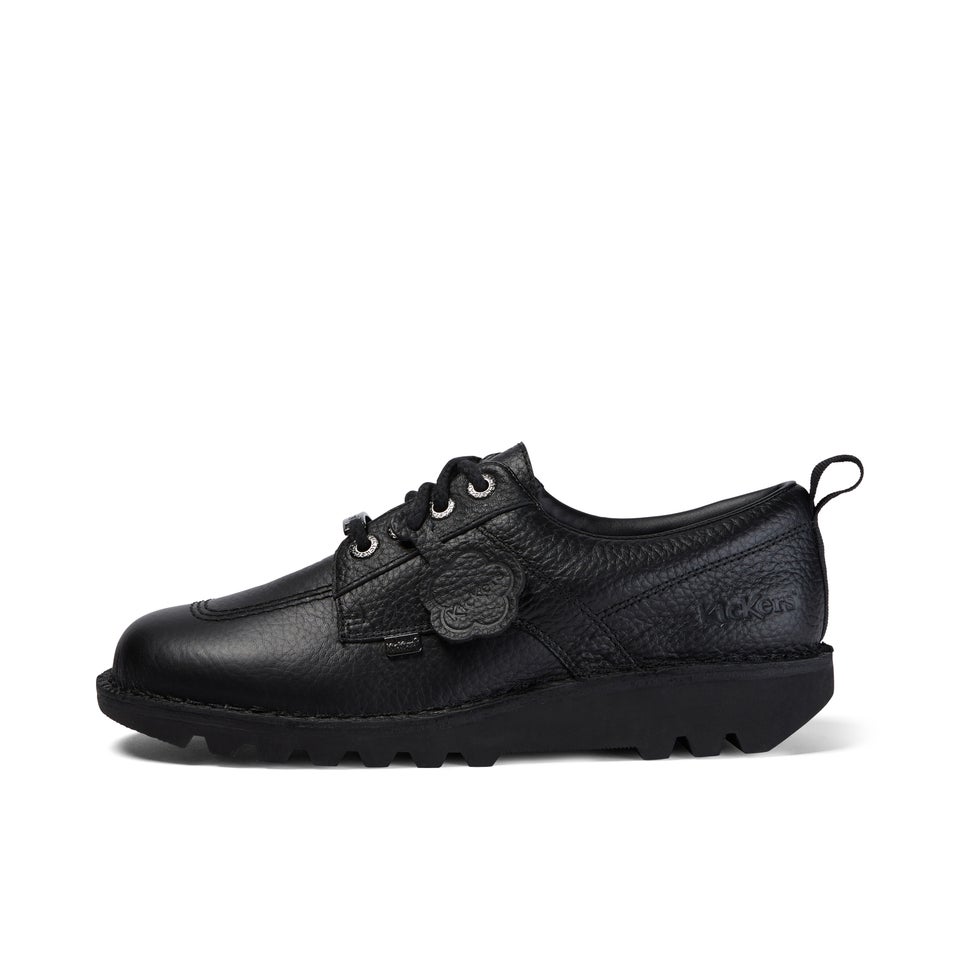 Adult Unisex Kick Lo Tumbled Leather Black