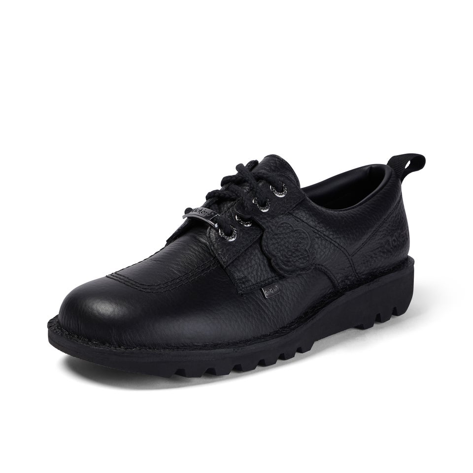 Adult Unisex Kick Lo Tumbled Leather Black