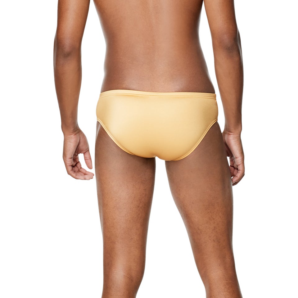 Men's Solid One Brief Yellow