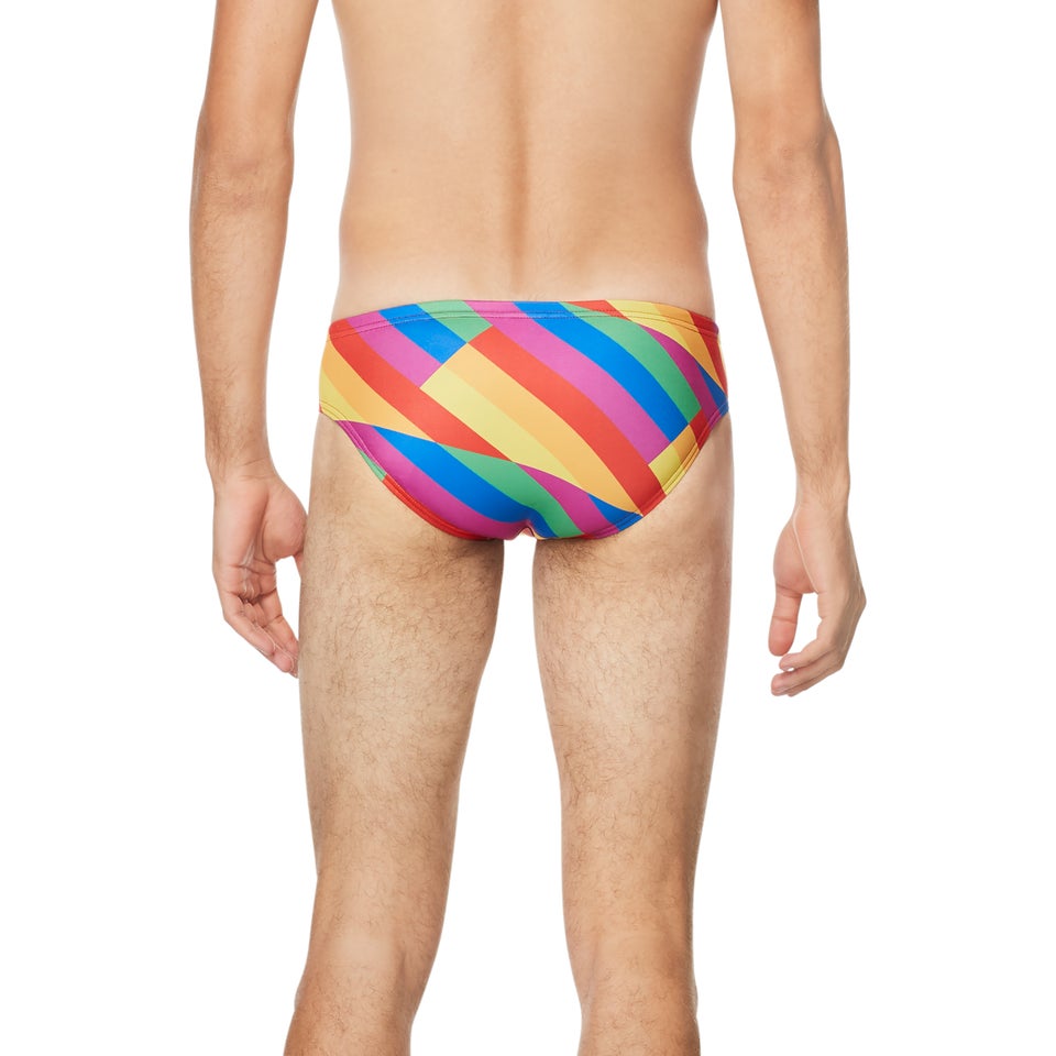 Men's Pride Printed One Brief Rainbow