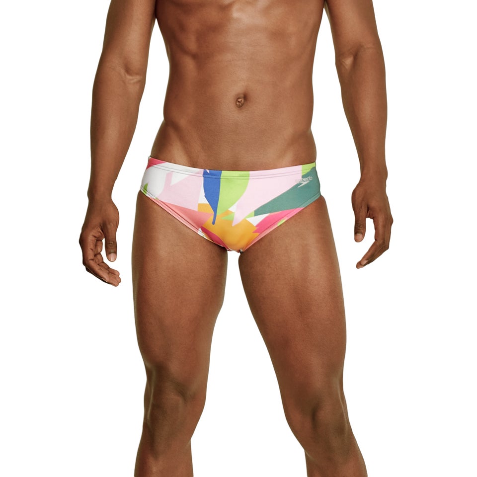 Men's Printed One Brief Green