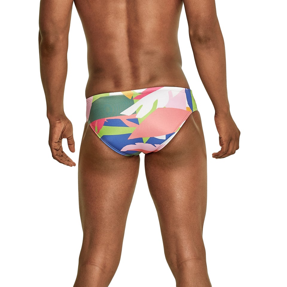 Men's Printed One Brief Green