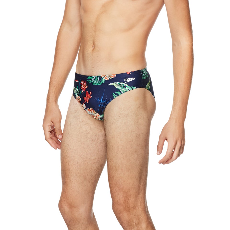 Men's Printed One Brief Blue