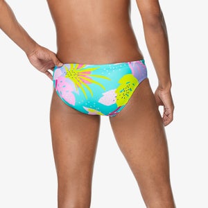 Men's Printed One Brief Purple