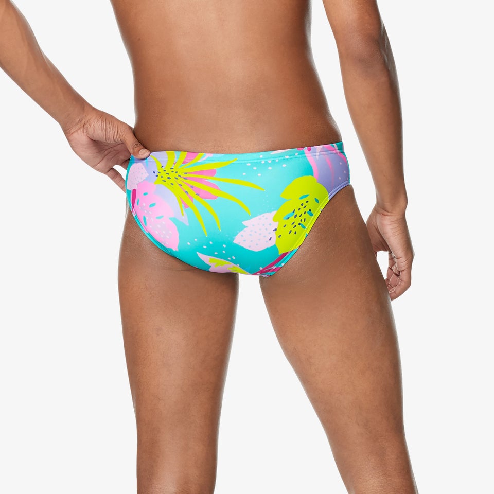 Men's Printed One Brief Purple