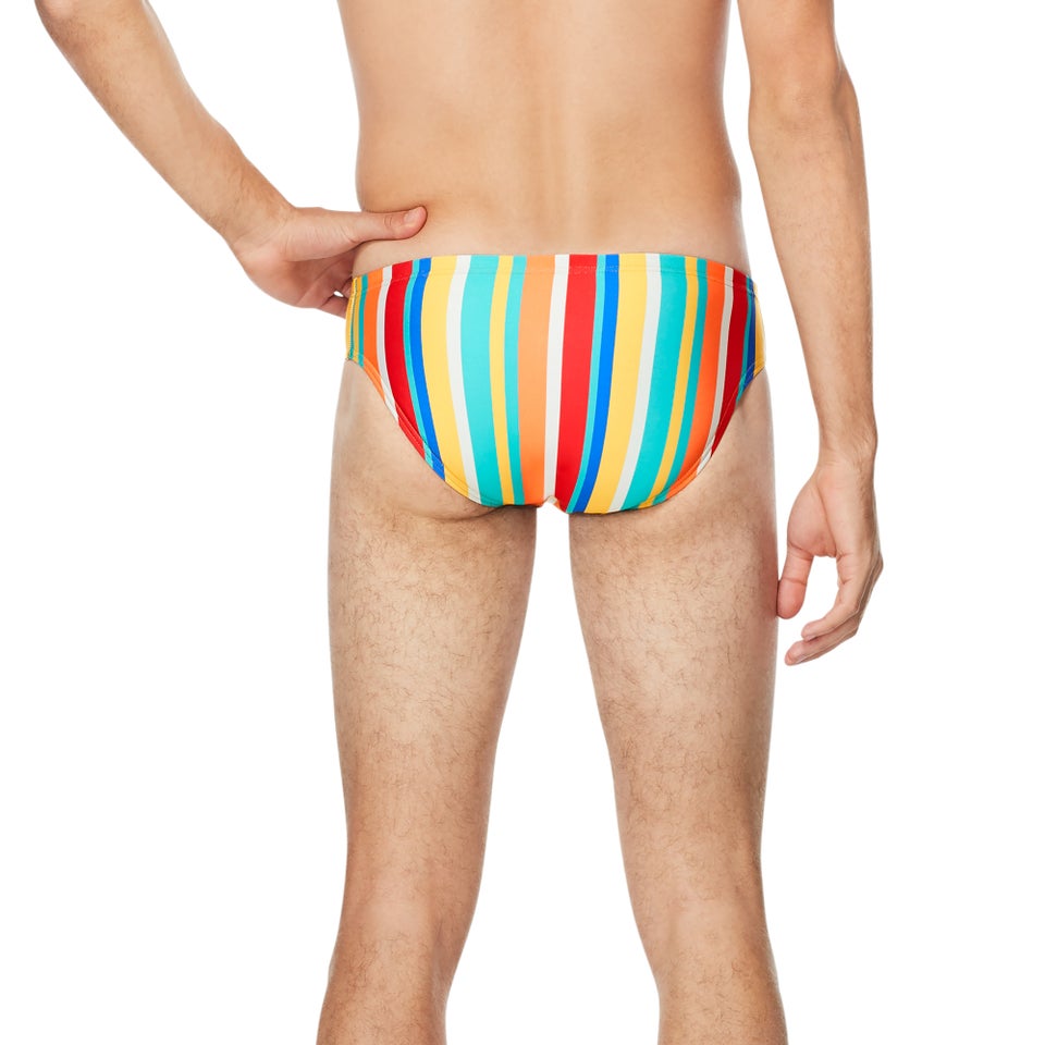 Men's Printed One Brief Yellow