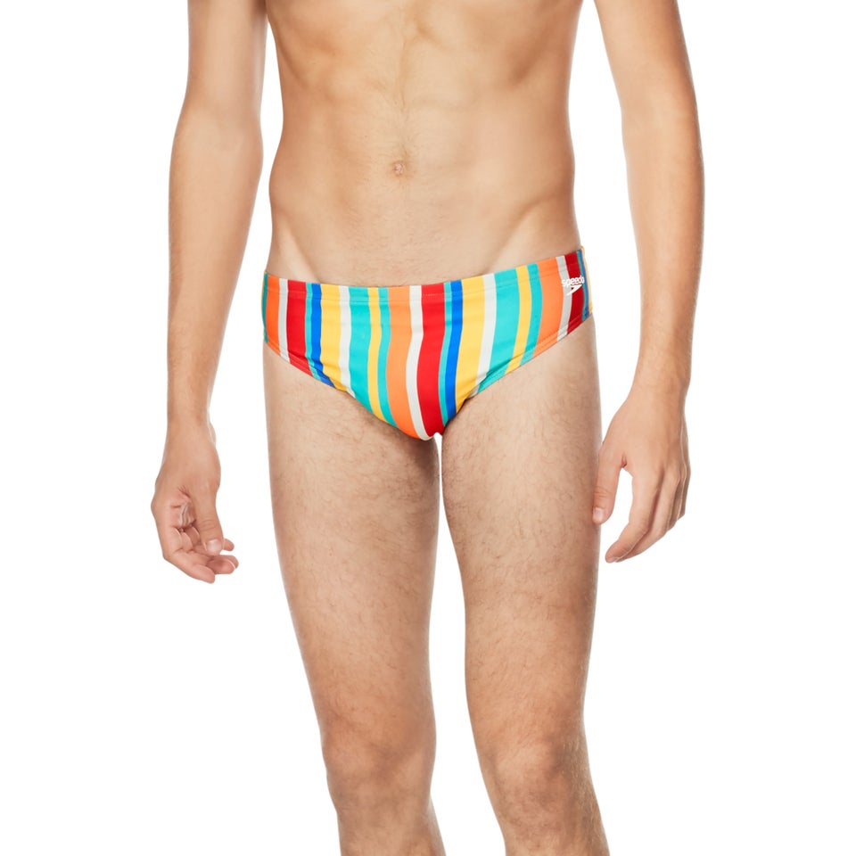 Men's Printed One Brief Yellow