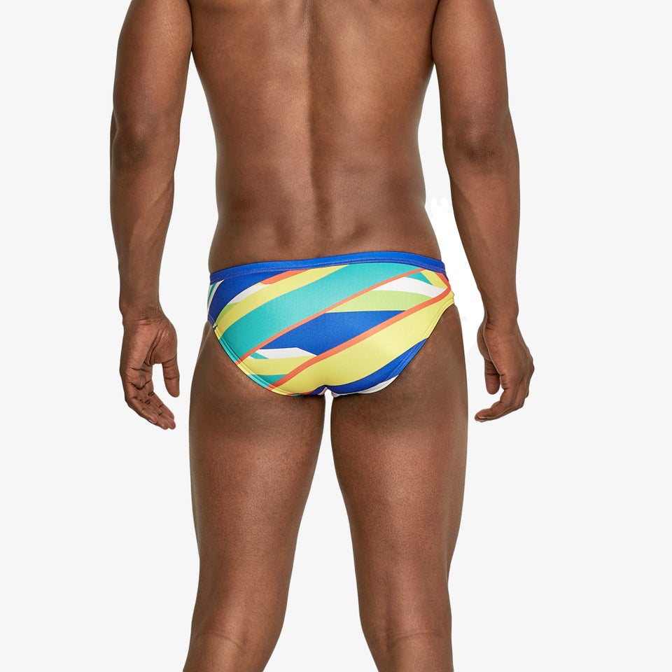 Men's Printed One Brief Yellow