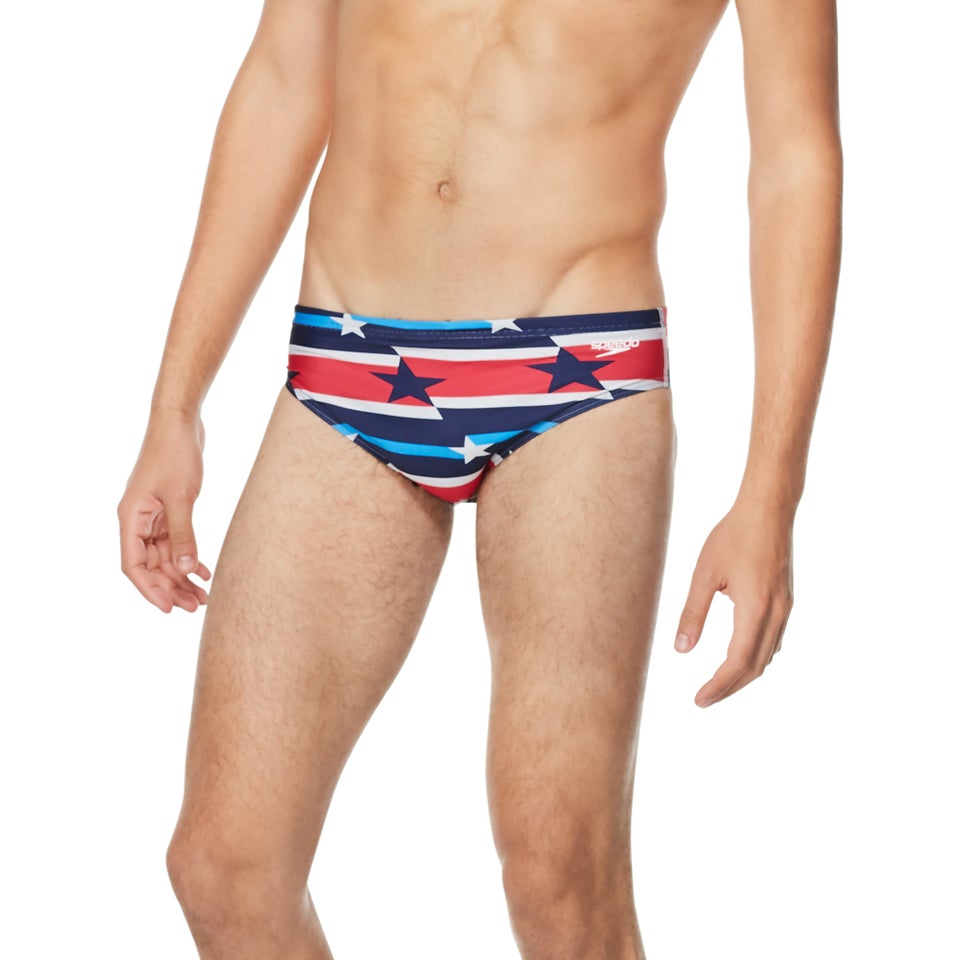 Men's Printed One Brief Red
