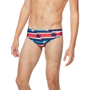 Men's Printed One Brief Red
