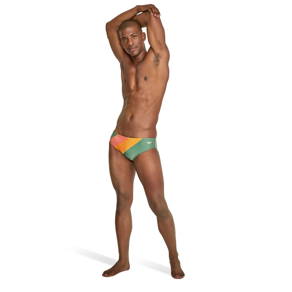 Men's Colorblock One Brief Green