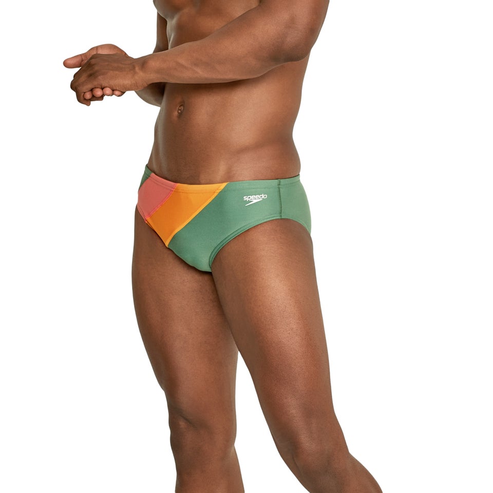 Men's Colorblock One Brief Green