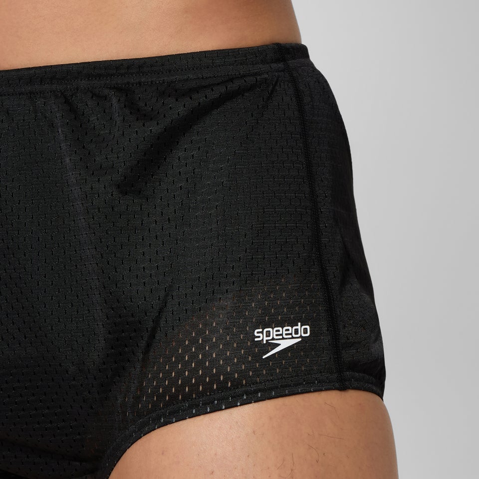 Men's Solid Poly Mesh Training Suit Black