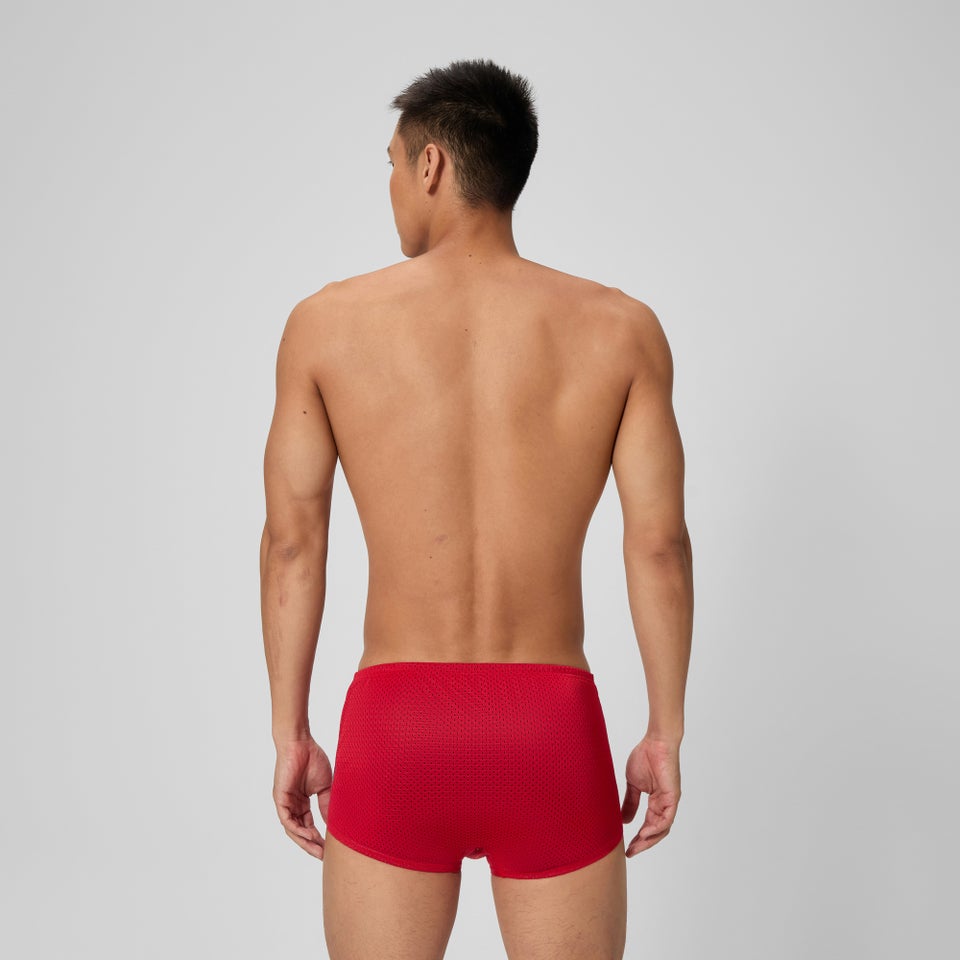 Men's Solid Poly Mesh Training Suit Red