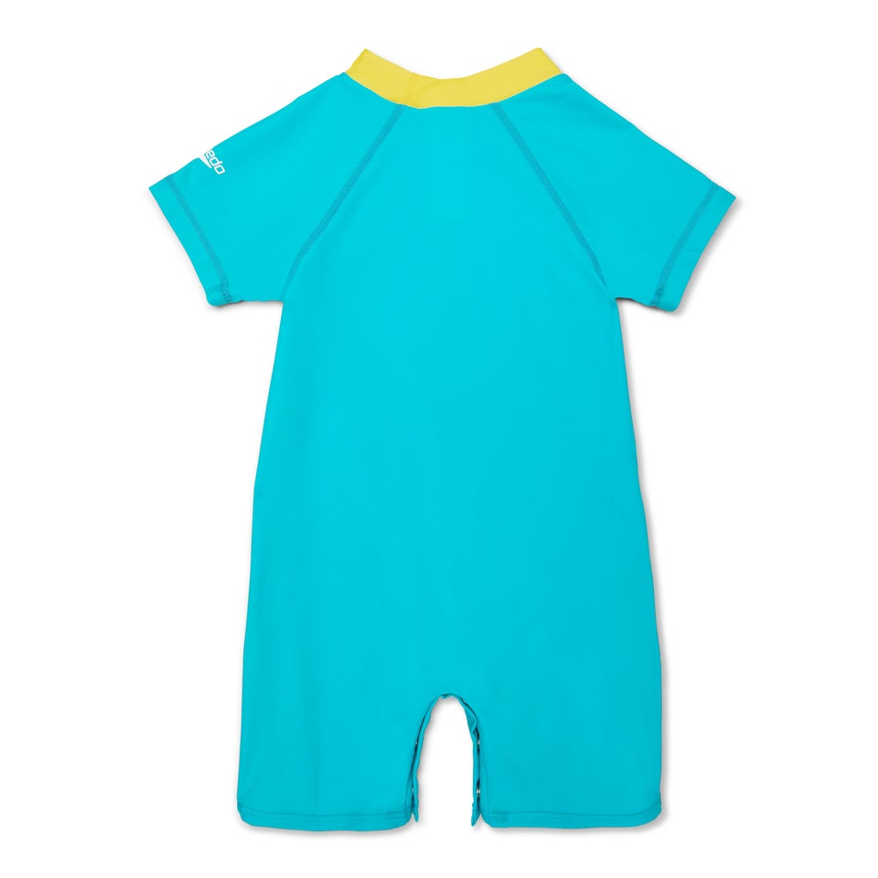 Kids Unisex Sun Suit One Piece Green/Blue
