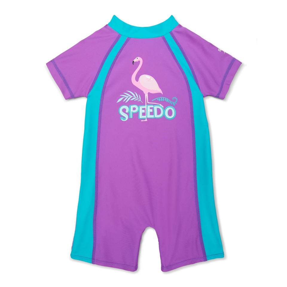 Kids Unisex Sun Suit One Piece Purple