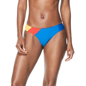 Women's Color Block Cheeky Hipster Bikini Bottom Blue - L